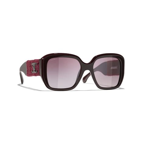 Sunglasses: Square Sunglasses, acetate & tweed — Fashion